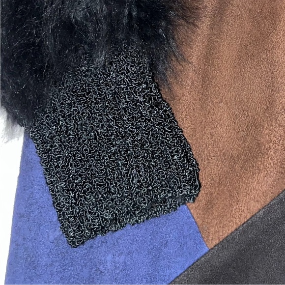 Vintage Leather Patchwork Kimono Jacket - Picture 7 of 12